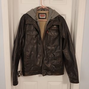 Faux Leather and Faux Fur Levi's Jacket